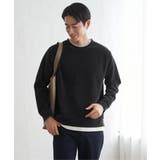 チャコール | モールワッフルフェイクレイヤードプルオーバー | ikka