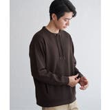 ブラウン | 【洗濯機で洗える】GOKU楽鹿の子ダンボールルーイプルオーバー | ikka