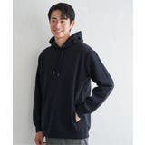 ネイビーブルー | 【洗濯機で洗える】GOKU楽鹿の子ダンボールパーカ | ikka