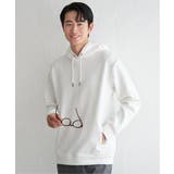 ホワイト | 【洗濯機で洗える】GOKU楽鹿の子ダンボールパーカ | ikka