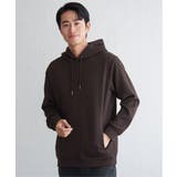 ブラウン | 【洗濯機で洗える】GOKU楽鹿の子ダンボールパーカ | ikka