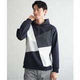 ネイビーブルー | 【親子コーデ】ブロックスダンボールプルパーカ | ikka 