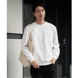 フクレジャカードポケット付きクルーネックプルオーバー | ikka | 詳細画像2