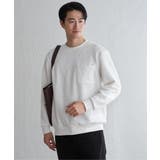 フクレジャカードポケット付きクルーネックプルオーバー | ikka | 詳細画像5