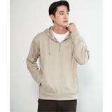 【抗菌防臭／吸水速乾】GOKU楽スエードハーフジップパーカ | ikka  | 詳細画像18 