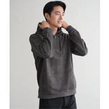 【抗菌防臭／吸水速乾】GOKU楽スエードハーフジップパーカ | ikka  | 詳細画像2 