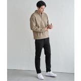 ツイルジャカード裏起毛ハーフジッププルオーバー | ikka  | 詳細画像8 