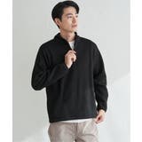 ツイルジャカード裏起毛ハーフジッププルオーバー | ikka  | 詳細画像9 