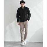 ツイルジャカード裏起毛ハーフジッププルオーバー | ikka  | 詳細画像10 