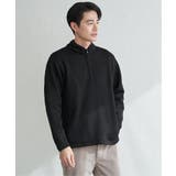 ツイルジャカード裏起毛ハーフジッププルオーバー | ikka  | 詳細画像12 