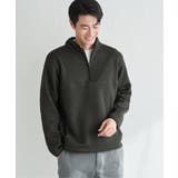 ツイルジャカード裏起毛ハーフジッププルオーバー | ikka  | 詳細画像13 