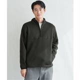 ツイルジャカード裏起毛ハーフジッププルオーバー | ikka  | 詳細画像14 