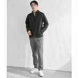 ツイルジャカード裏起毛ハーフジッププルオーバー | ikka  | 詳細画像15 