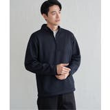 ツイルジャカード裏起毛ハーフジッププルオーバー | ikka  | 詳細画像17 