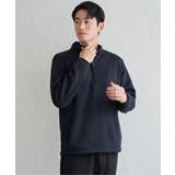 ツイルジャカード裏起毛ハーフジッププルオーバー | ikka  | 詳細画像18 