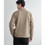 ツイルジャカード裏起毛ハーフジッププルオーバー | ikka  | 詳細画像22 