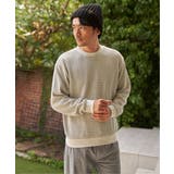 ベージュ | ビッグ縦ワッフルクルーネックプルオーバー | ikka 