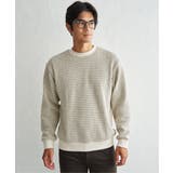 ビッグ縦ワッフルクルーネックプルオーバー | ikka  | 詳細画像7 