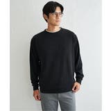 ブラック | GOKU楽 モールクルーネック | ikka 