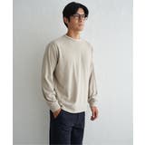 ベージュ | GOKU楽 モールクルーネック | ikka 