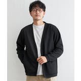 ブラック | パイナップルワンボタンカーディガン | ikka