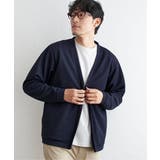 ネイビーブルー | パイナップルワンボタンカーディガン | ikka