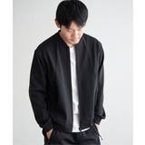ブラック | 【セットアップ対応】テックストレッチジップポケットカーディガン | ikka