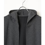 【洗濯機で洗える】鹿の子ダンボールフーディガン | ikka  | 詳細画像15 