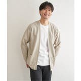 ベージュ | ダブルフェイスDRY鹿の子カーディガン | ikka 