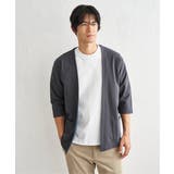 チャコール | 【抗菌防臭】GOKU楽冷感7分袖カーディガン | ikka 
