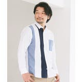 ホワイト | オックス縦切り替えシャツ | ikka