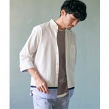 7分袖オックス裾切り替えシャツ | ikka | 詳細画像10