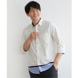7分袖オックス裾切り替えシャツ | ikka | 詳細画像15