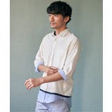 7分袖オックス裾切り替えシャツ | ikka | 詳細画像3
