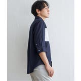 7分袖ブロックス切り替えシャツ | ikka | 詳細画像14