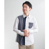 ブロックスパイピング切り替えシャツ | ikka  | 詳細画像8 