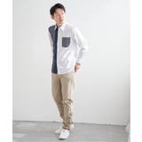 ブロックスパイピング切り替えシャツ | ikka  | 詳細画像3 