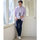 【吸水速乾】7分フレンチリネンMIX無地シャツ | ikka | 詳細画像4
