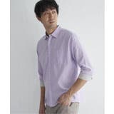 【吸水速乾】7分フレンチリネンMIX無地シャツ | ikka | 詳細画像7