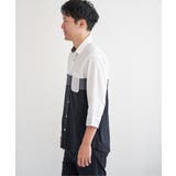 7分袖オックス胸切り替えシャツ | ikka  | 詳細画像8 