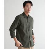 カーキ | 7.5分袖ドライタッチシャツ | ikka 