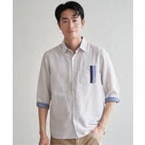 7分袖リネン混切り替えポケットシャツ | ikka | 詳細画像8