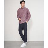 【芸能人着用】イージーケアネルスイスカラーボタンダウンシャツ | ikka  | 詳細画像13 