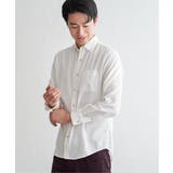 【芸能人着用】イージーケアネルスイスカラーボタンダウンシャツ | ikka  | 詳細画像2 