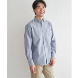 ネイビーブルー | イージーケアソフトOXスイスカラーボタンダウンシャツ | ikka 