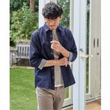 ネイビーブルー | 【吸水速乾】フレンチリネンMIX袖2WAYシャツ | ikka 