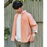 オレンジ | 【吸水速乾】フレンチリネンMIX袖2WAYシャツ | ikka 