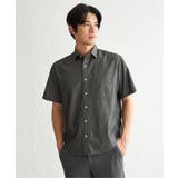 ブラック | インディゴ冷感スイスカラーシャツ | ikka 