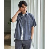 インディゴ冷感スイスカラーシャツ | ikka  | 詳細画像1 