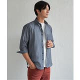 シアーデニム／チェック7分袖シャツ | ikka  | 詳細画像10 